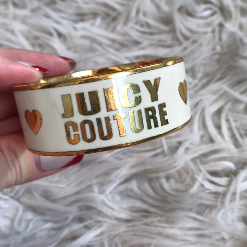 Juicy couture bangle bracelet w terry logo pouch